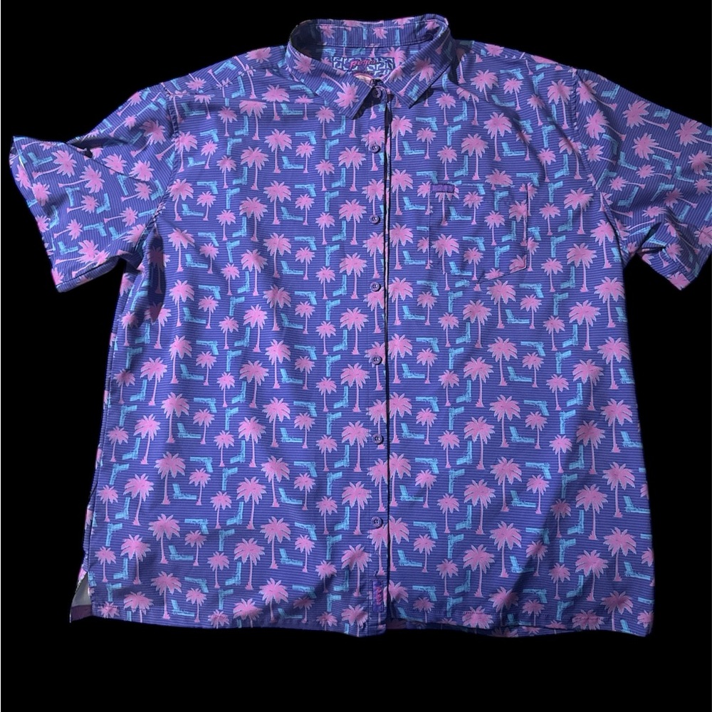 Retro Rifle Pistol & Palm Tree Print Shirt